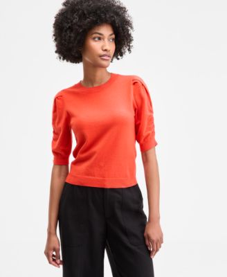 On 34th - Women's Puff-Sleeve Crewneck Sweater