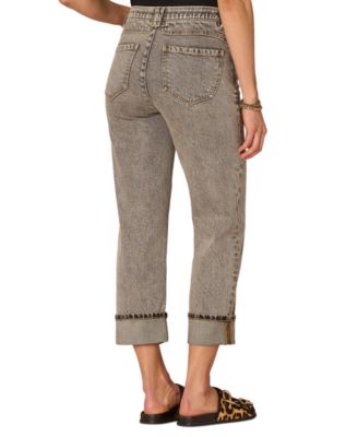 Women's "Ab"Solution High Rise Cuffed Boyfriend Jeans