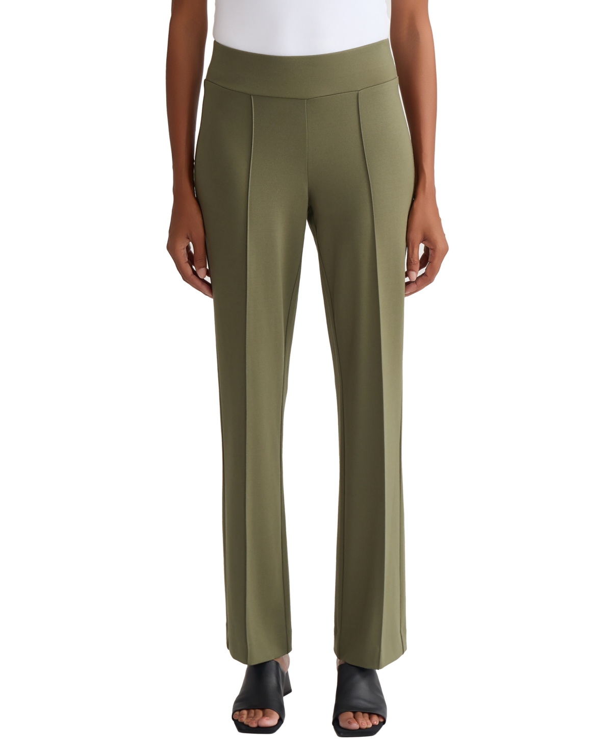 Women's Pintucked Pull-On Pants - Jasper Green