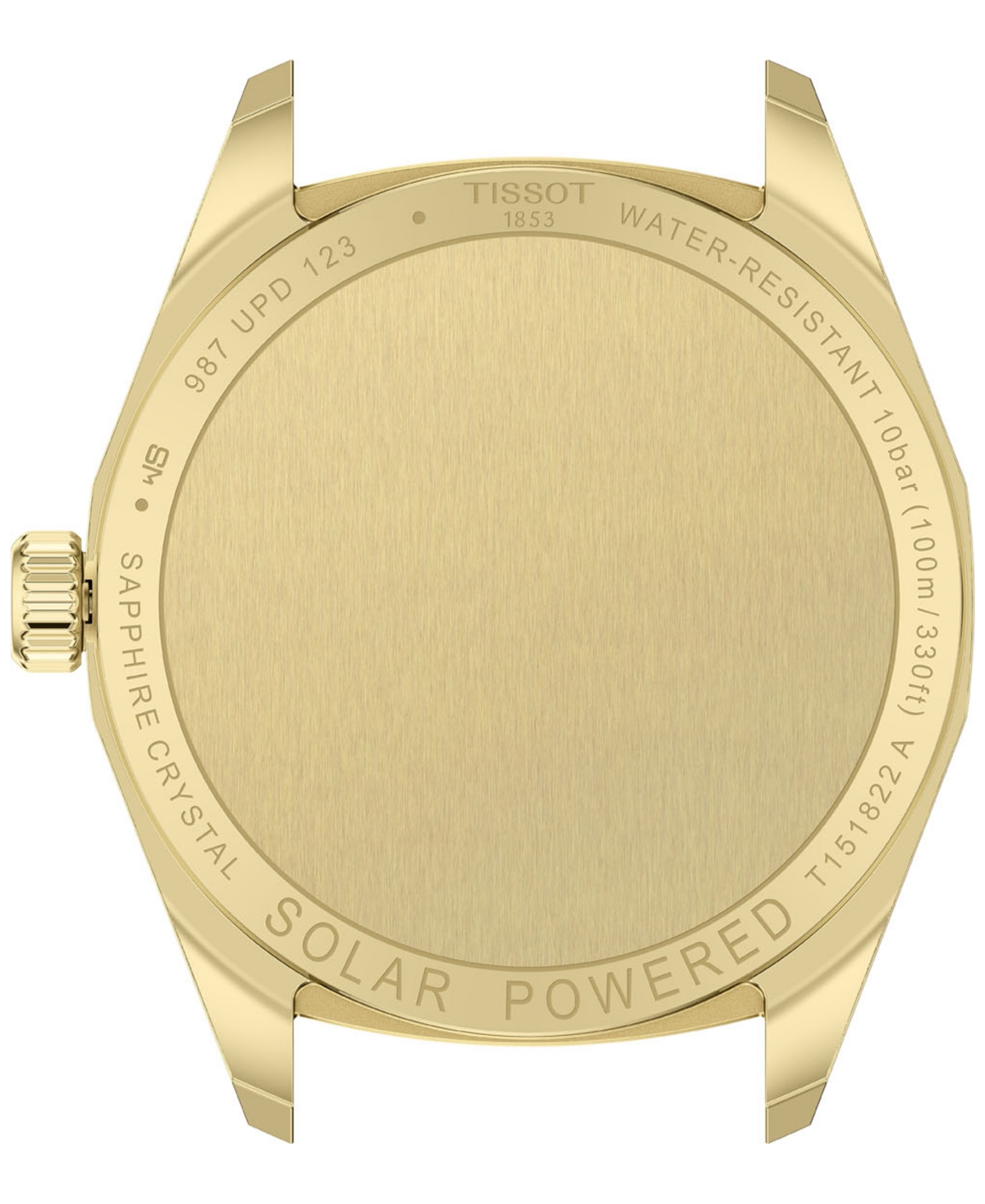 Tissot Women's Swiss Prc 100 Solar Gold-Tone Stainless Steel Bracelet Watch 34mm