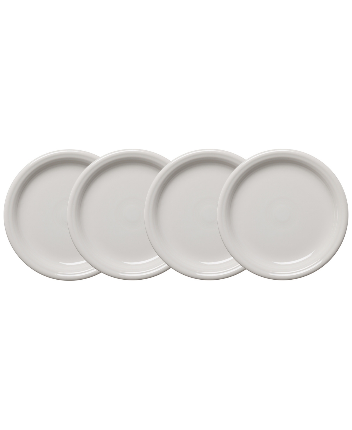 White Bistro Coupe Salad Plates, Set of 4 - White