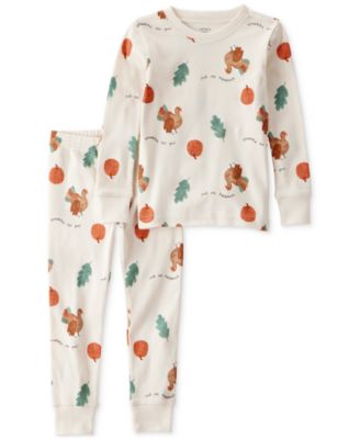 Carter's - Toddler Thanksgiving-Print Snug Fit Cotton Pajamas, 2 Piece Set