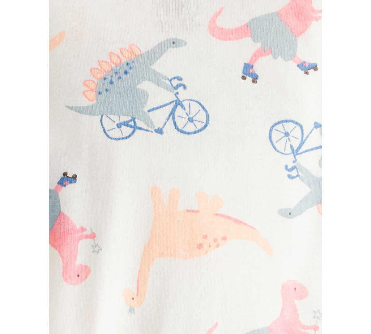Carter's Toddler Girls Dinosaur-print Snug-fit Cotton Pajamas, 4 Piece Set In Blue