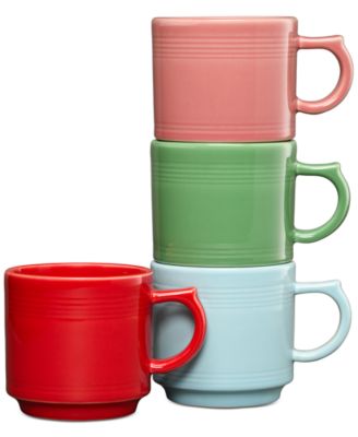 Fiesta - Peppermint Frost 16 oz. Stackable Mugs, Set of 4