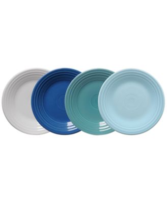 Fiesta - Coastal Blues Classic Rim 9" Luncheon Plates, Set of 4