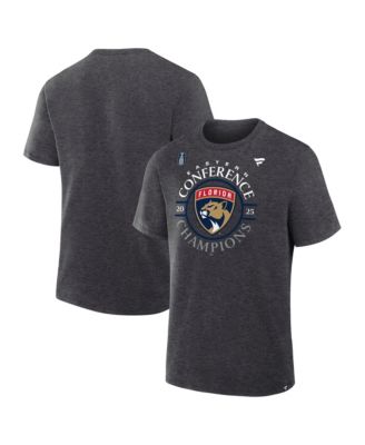 Fanatics - Men's Heather Charcoal Florida Panthers 2025 NHL Eastern Conference Champions Locker Room T-Shirt
