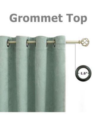 Hotel Chic 2 Pack Light Filtering Grommet Top Window Curtains - 52 in. W x 84 in. L,