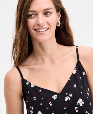 Women's Floral V-Neck Camisole Top, Exclusively at Macy's
