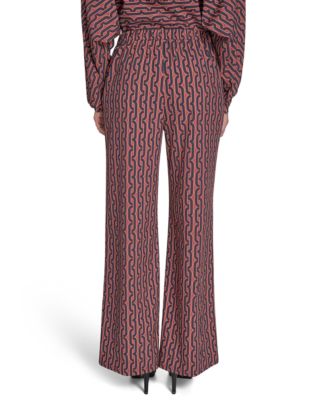Women's Commuter Printed Wide-Leg Pants