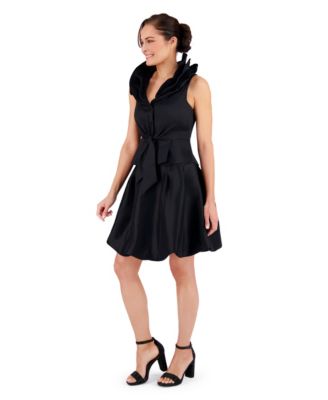 Women's Layered-Collar Bubble-Hem Skirt