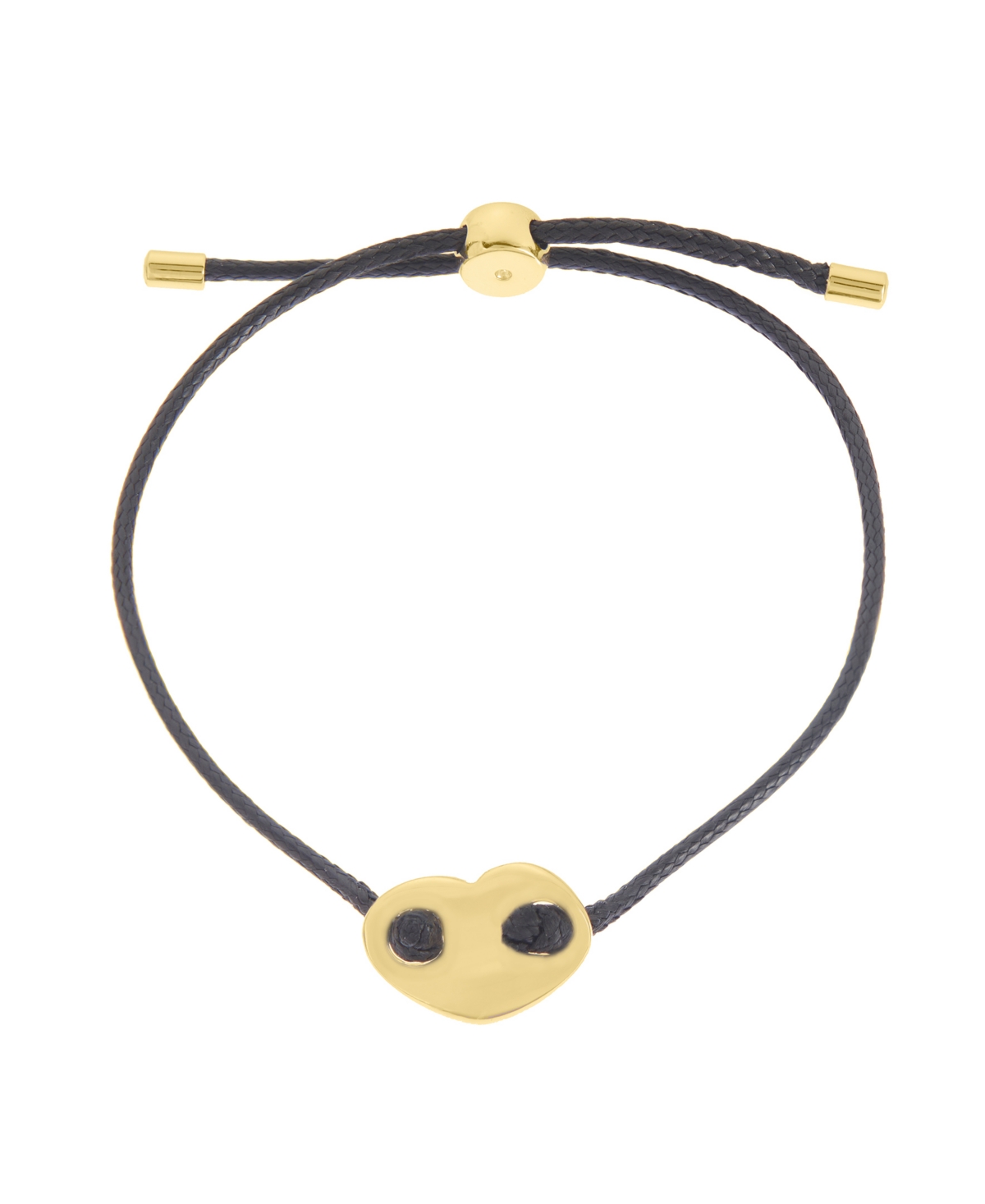 Steve Madden Black Mariner Heart Friendship Bracelet