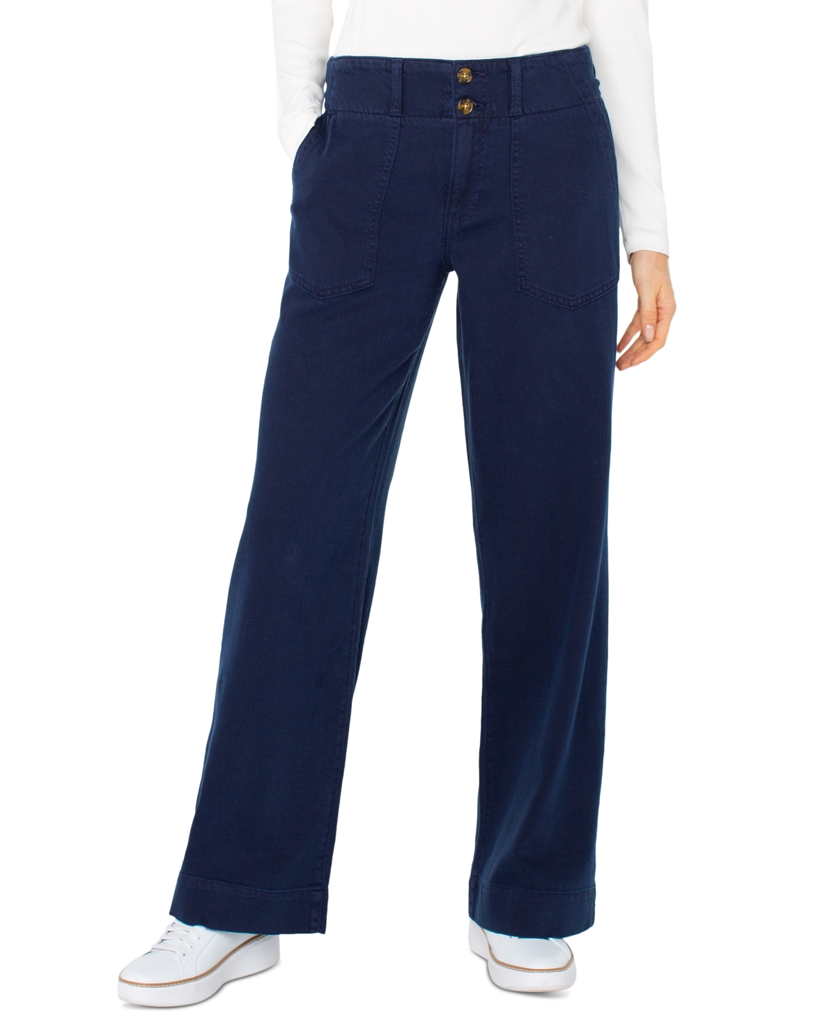 Liverpool Los Angeles Hannah Flare Leg Pants In Blue