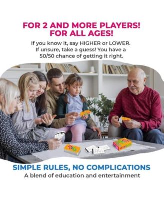 Board Game for Kids - Family Card Game for Kids and Adults -  Higher or Lower | Guess Fun Questions | Easy to Learn | 2 + Players