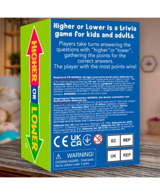 Board Game for Kids - Family Card Game for Kids and Adults -  Higher or Lower | Guess Fun Questions | Easy to Learn | 2 + Players
