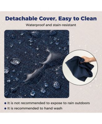 2-Pack Outdoor Patio Cushion Set with Removable Covers