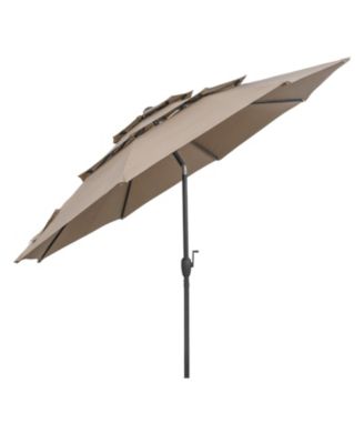 3-tier Vented Patio Umbrella with Push Button Tilt