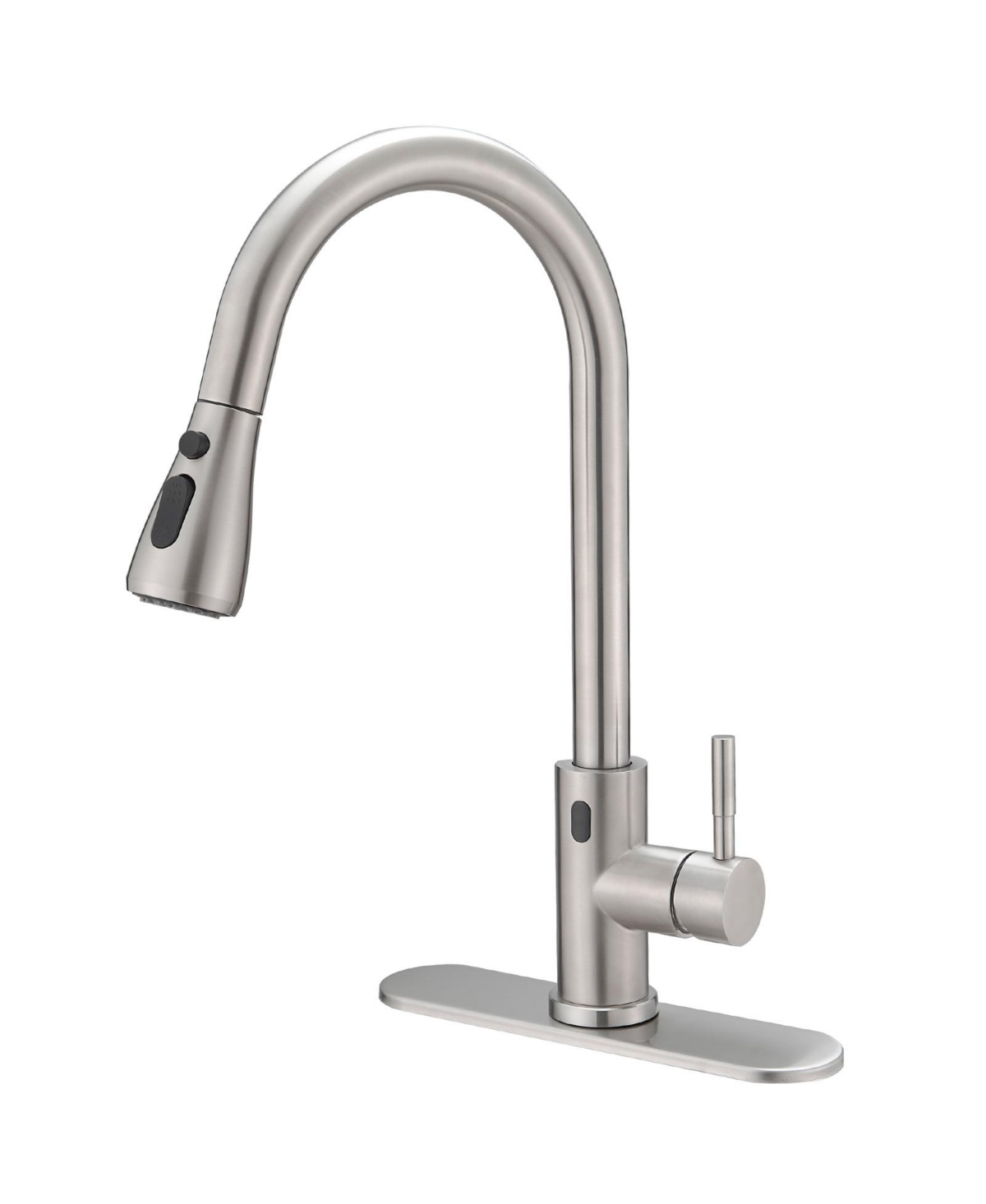 Single-Handle Touch Pull-Down Sprayer Kitchen Faucet with Supply Lines in Brushed Nickel - Brushed nickel