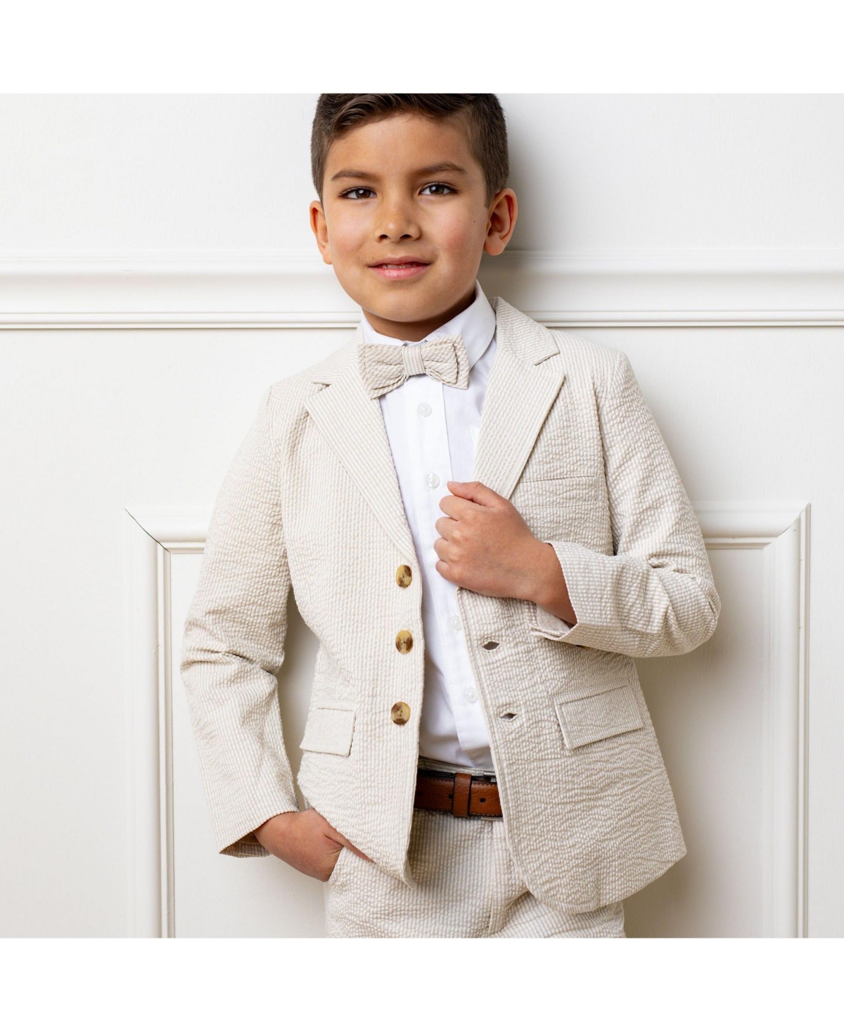 Hope & Henry Boys' Classic Seersucker Suit Jacket, Toddler