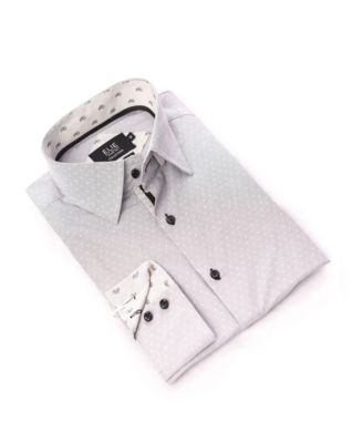 Little Boys Grey Slim Fit Dress Shirt