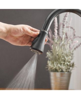 Single-Handle Pull-Down Sprayer 3 Spray High Arc Kitchen Faucet With Deck Plate