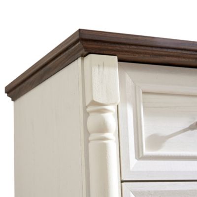 Farmhouse Style 5 Drawer Dresser Bathrooom Cabinet Chest with Base Wooden Rustic Chest of Drawers, Storage Dresser Organizer