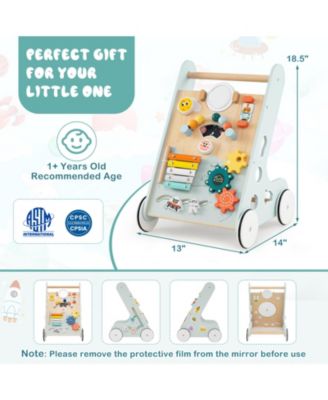 Kids Walker Push and Pull Learning Activity Center with Wheels 1+ Years Old