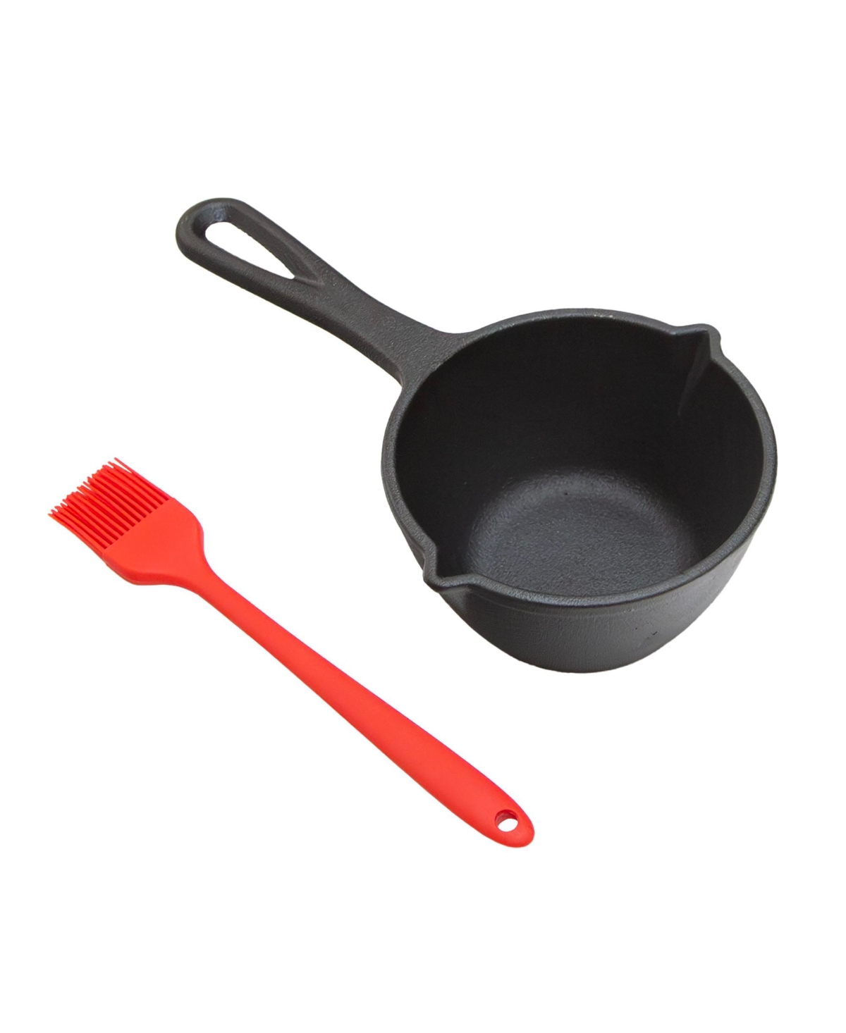 Pre-Seasoned Cast Iron Basting Pot - Black cast iron