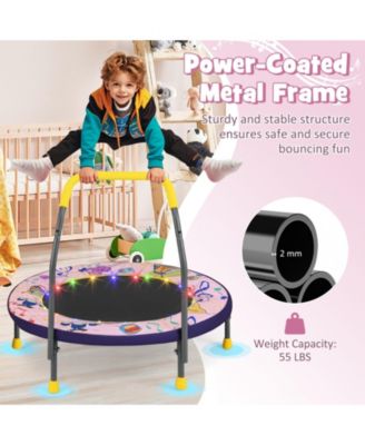Mini Trampoline Folding Small Rebounder for Kids with Lights
