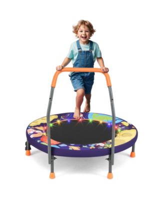 Mini Trampoline Folding Small Rebounder for Kids with Lights