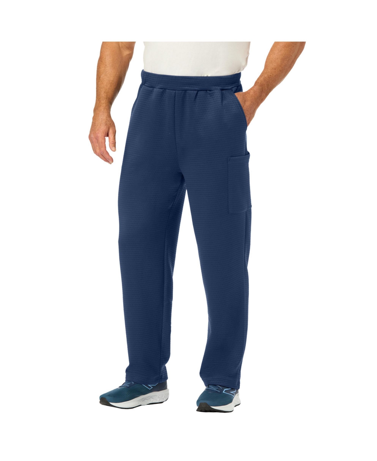 Big & Tall Dot Texture Performance Cargo Pants - Black
