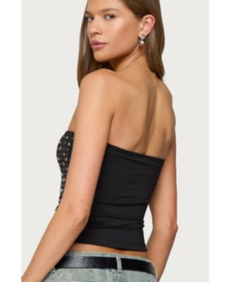 Women's Blanco Studded Grommet Tube Top