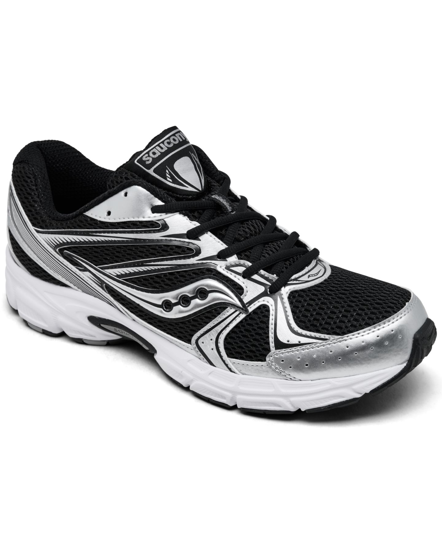 Мужские кроссовки Saucony Ride Millennium Casual, цвет: Чёрный / Серебристый — фото 1