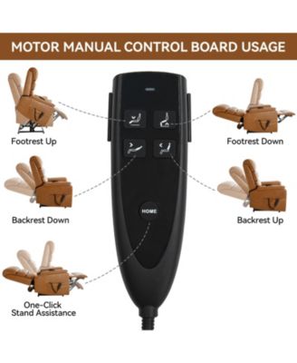 CASAINC Dual Motor Infinite Position Up to 350 LBS Power Lift Recliner Chair with Power-Remote, Heat Massage and Heavy Duty Motion Mechanism