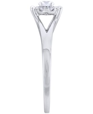 Diamond Halo Engagement Ring (1/3 ct. t.w.) in 14k Gold