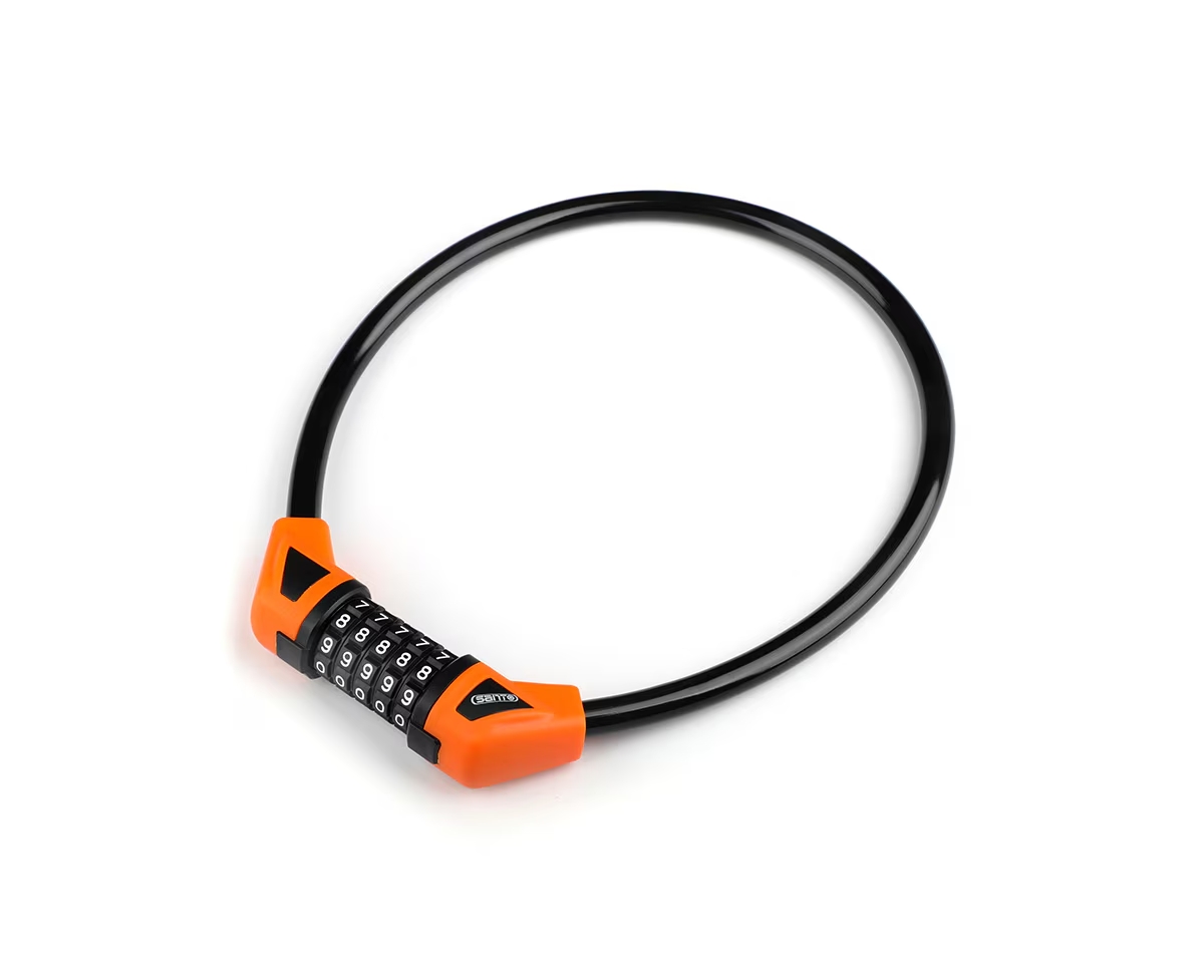 5-Digit Combination Lock Bicycle Cable - Anti-theft Security, Resettable Code, Durable Steel Construction, Compact & Lightweight - Black