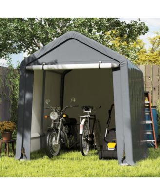 Outdoor Portable Motorcycle Shelter with Waterproof Cover for Storage