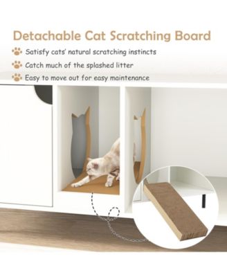 Cat Litter Box Enclosure for 2 Cats Hidden Cat Washroom