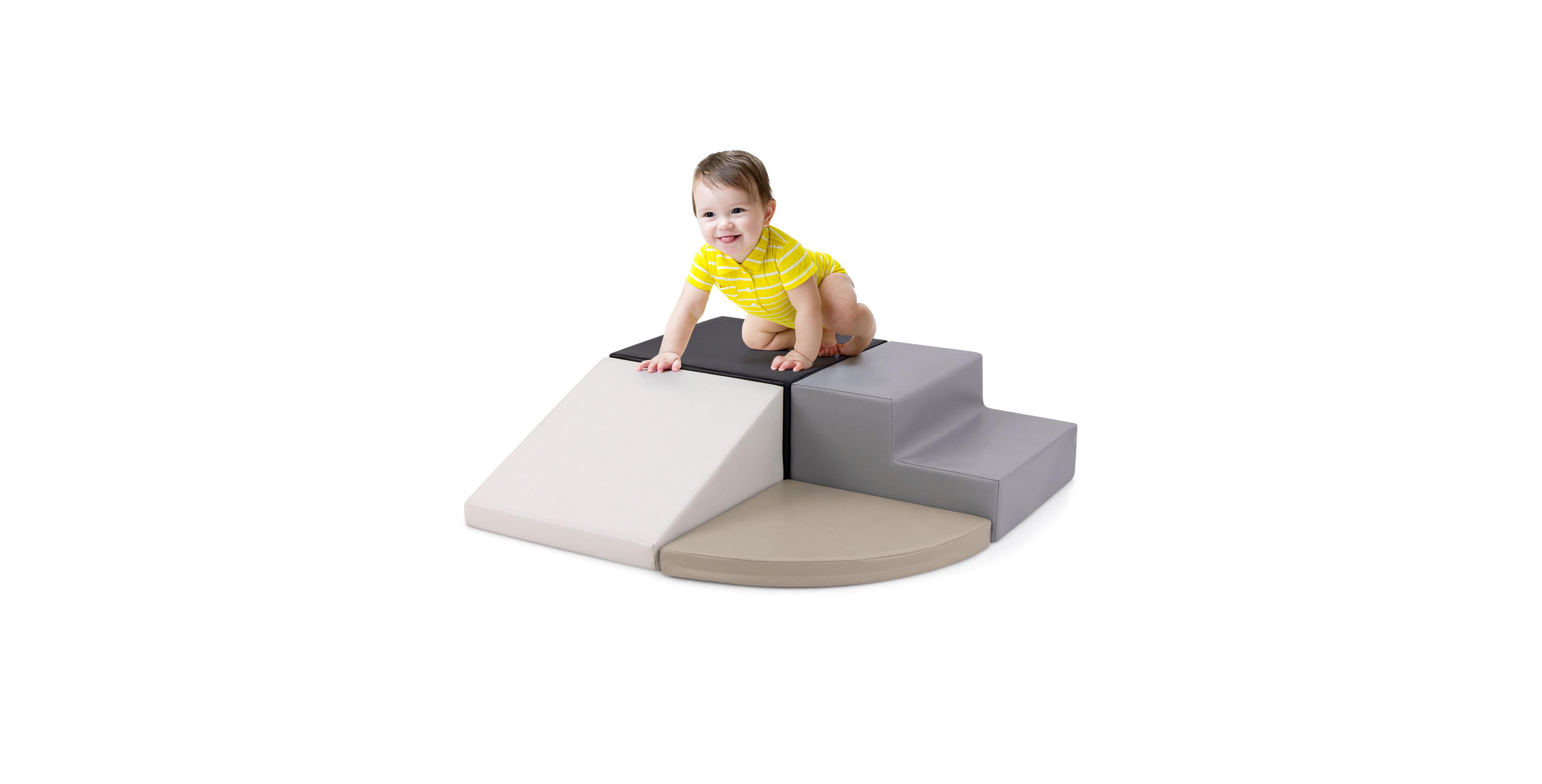 Slickblue Kids 4-Piece Climb and Crawl Foam Block Play Set