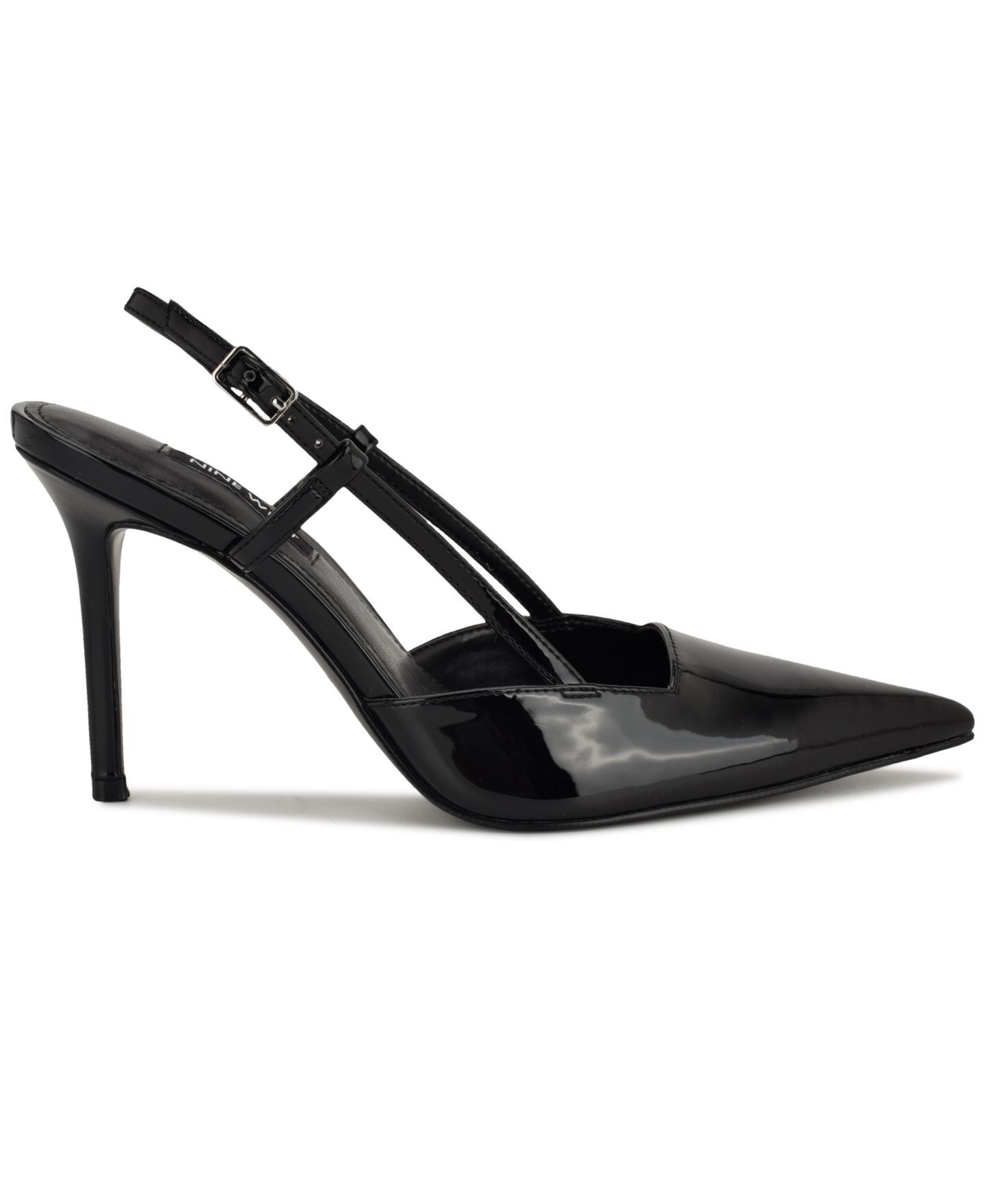Женские туфли Nine West Mianda Slingback Stiletto Pumps, цвет: Чёрный лаковый — фото 2