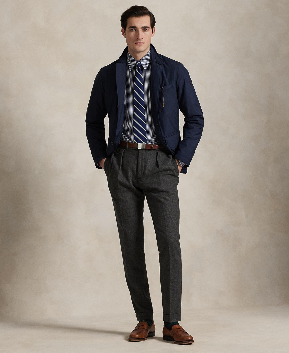 Polo Ralph Lauren Men's Classic-fit Gingham Stretch Poplin Shirt In Animal Print