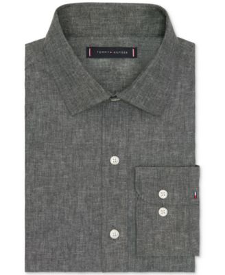 Mens Regular Fit Linen Dress Shirt