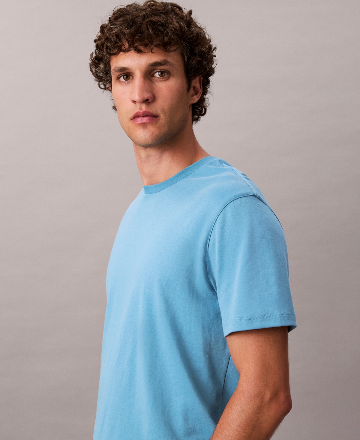 Calvin Klein Men's Short Sleeve Supima Cotton Interlock T-shirt In Blue