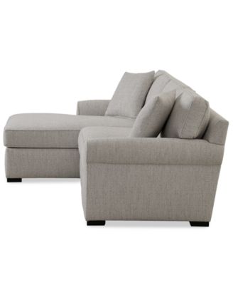 Radley Roll Arm 98" 3-Pc. Fabric Chaise Sectional