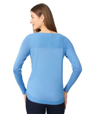 Women's Boat Neck Long-Sleeve Sweater
