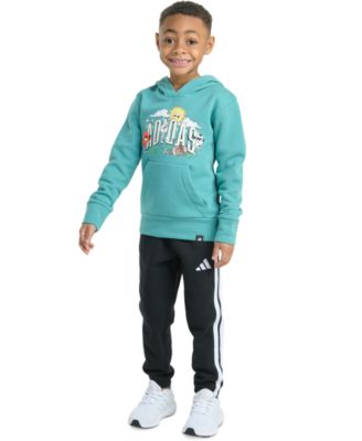 Toddler & Little Boys Long-Sleeve Graphic Fleece Pullover Hoodie & Jogger Pants, 2 Piece Set  