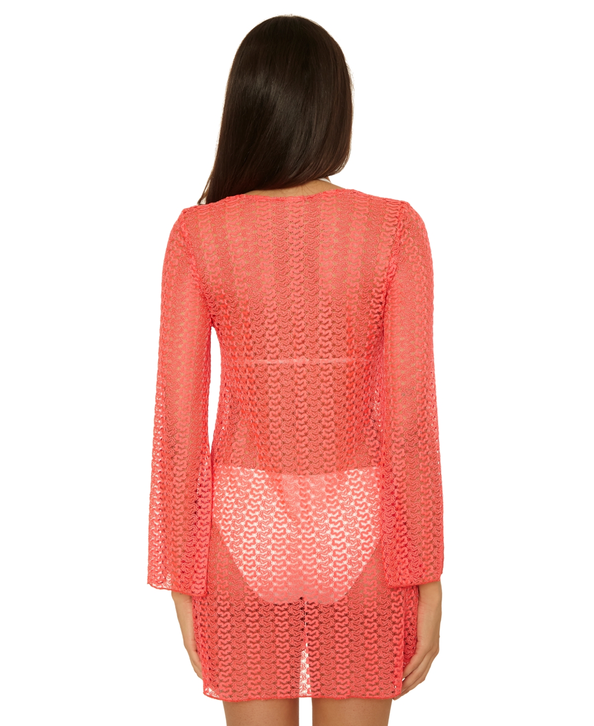 Becca Women's Crocheted Cover-up Dress In Pink