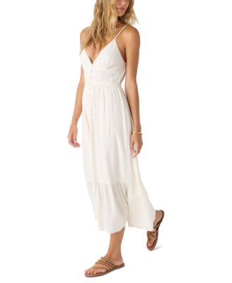 Juniors' Pilar Woven Sleeveless Tiered Midi Dress