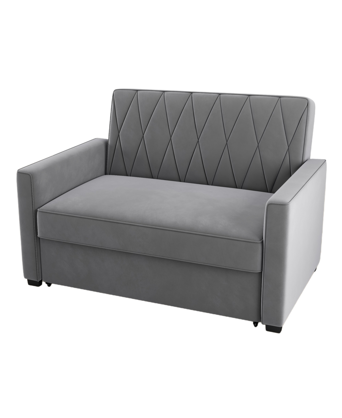 Gold Sparrow 51" Velvet Riverside Convertible Loveseat Bed, Created For Macy's
