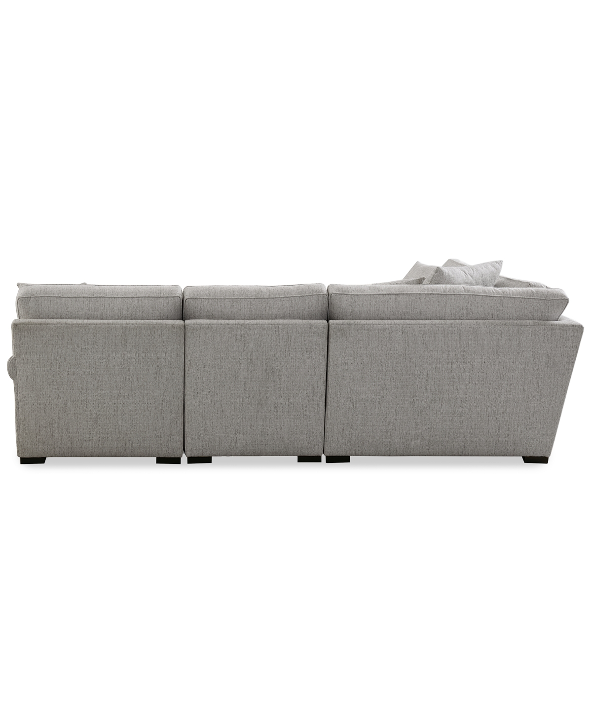 Macy's Radley Roll Arm 115" 4-pc. Fabric L Sectional With Wedge, Exclusively At  In Gray