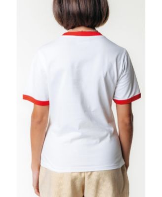 Women's Logo Wave Ringer Boxy Tee